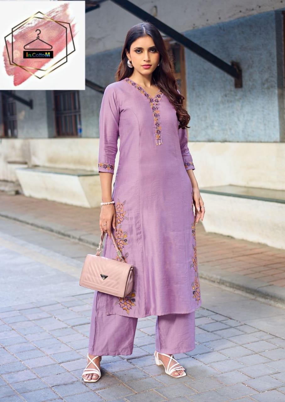 WOOGLEE RAHIMA PREMIUM STYLE KURTI AND BOTTOM SET