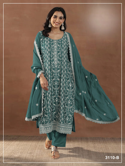 RANGOLI CRUSH STRAIGHT SUIT SET WITH DUPATTA