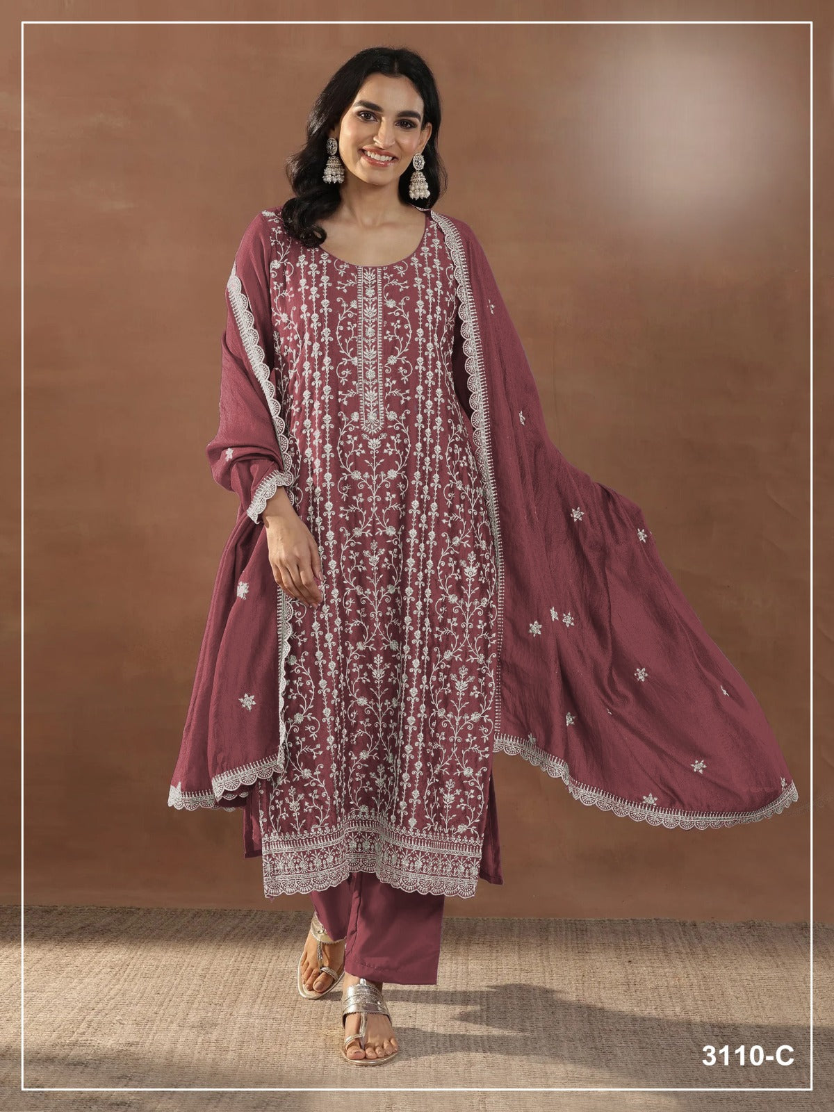 RANGOLI CRUSH STRAIGHT SUIT SET WITH DUPATTA
