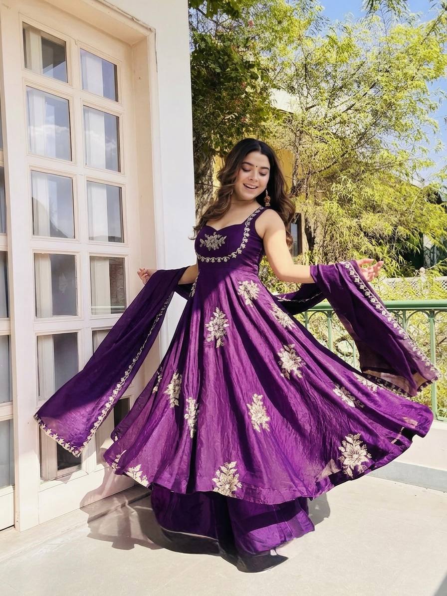 WEDDING SPECIAL SLEEVELESS ANARKALI GOWN