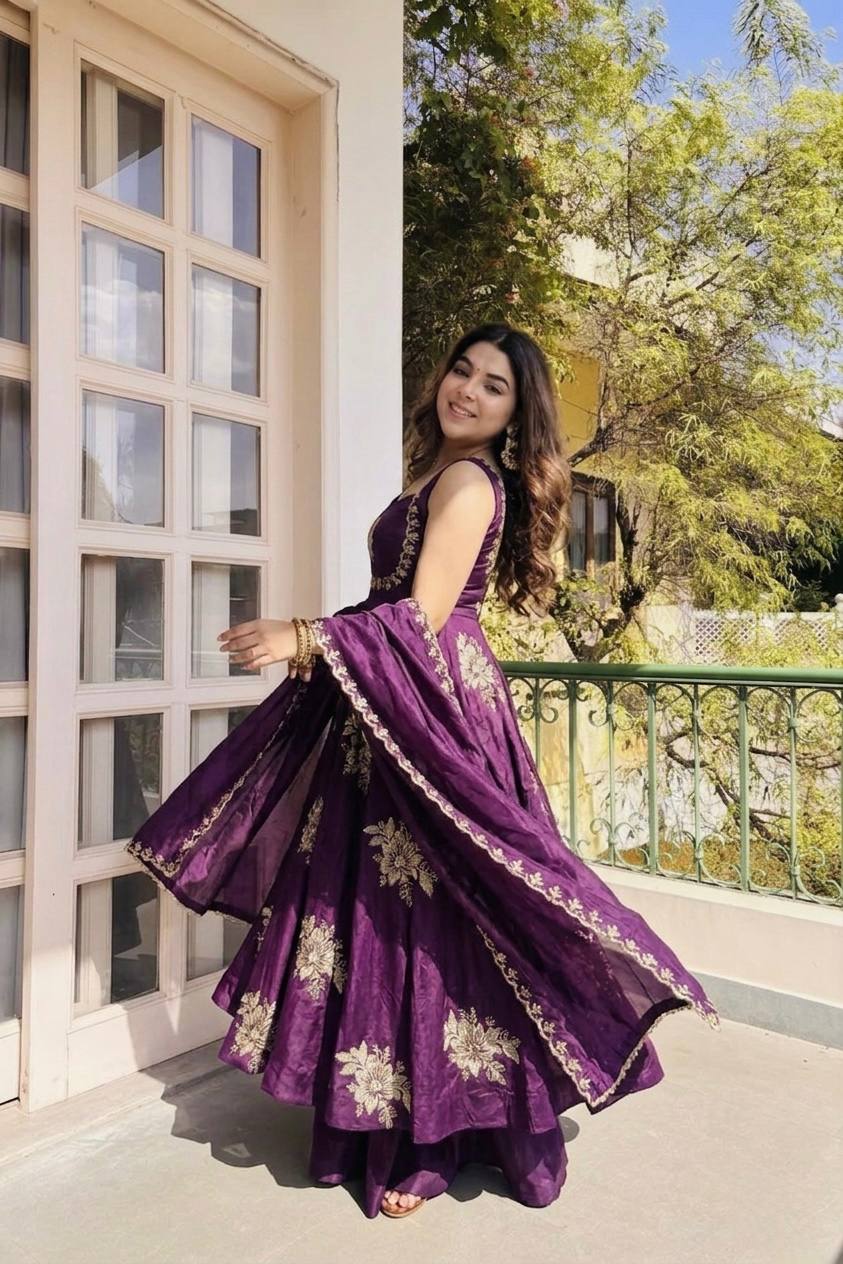 WEDDING SPECIAL SLEEVELESS ANARKALI GOWN