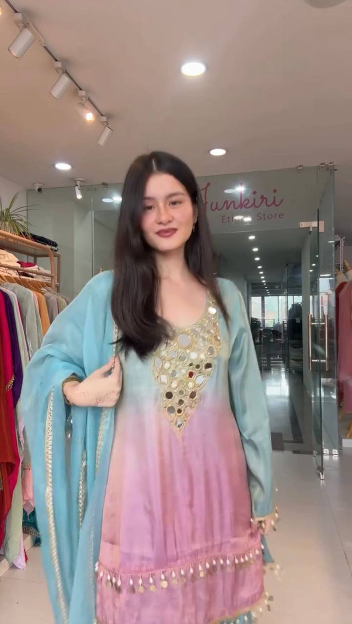 InCottoM - SHARARA KURTA SET WITH DUPATTA