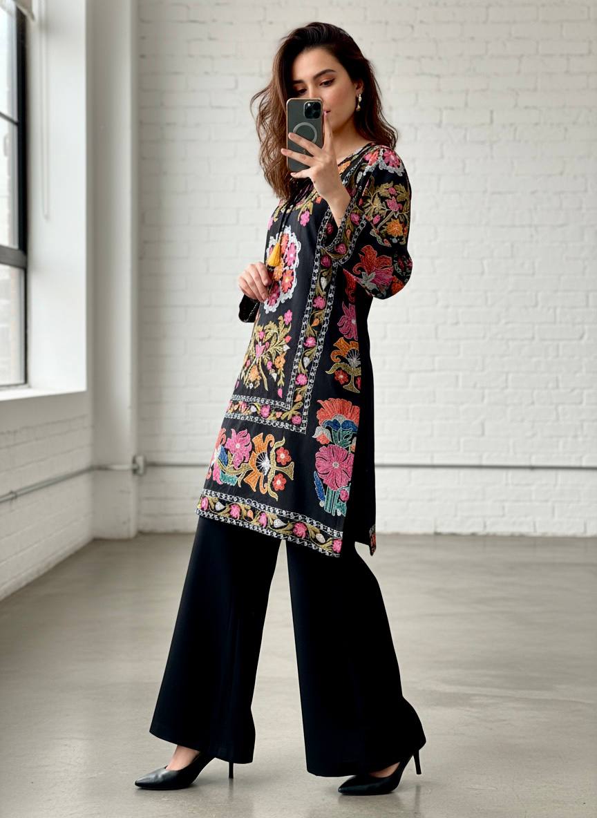 BLACK COTTON CO-ORD SET FOR SUMMER'S