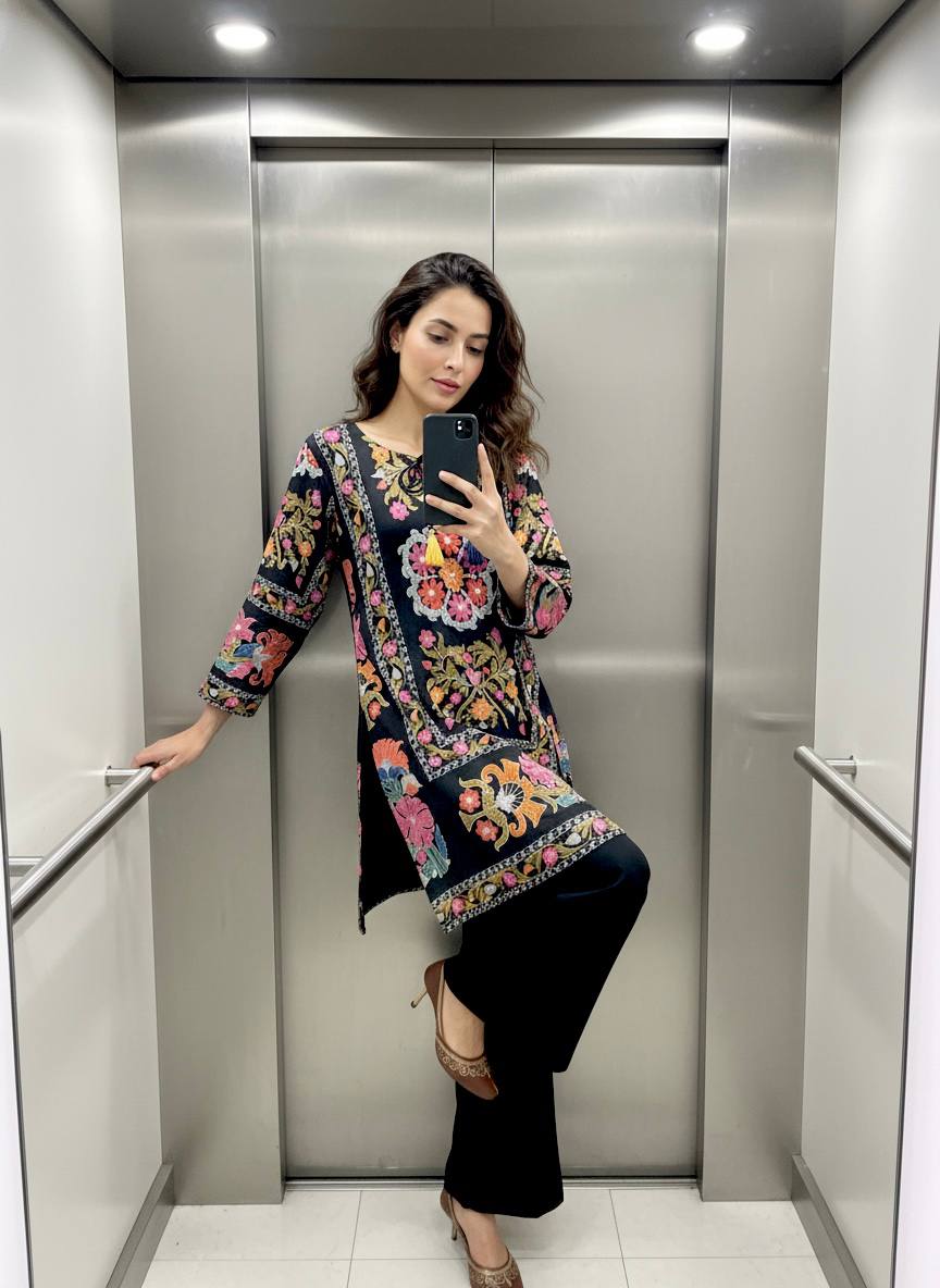 BLACK COTTON CO-ORD SET FOR SUMMER'S