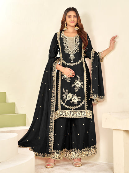 PURE CHINON KURTA SET WITH DUPATTA