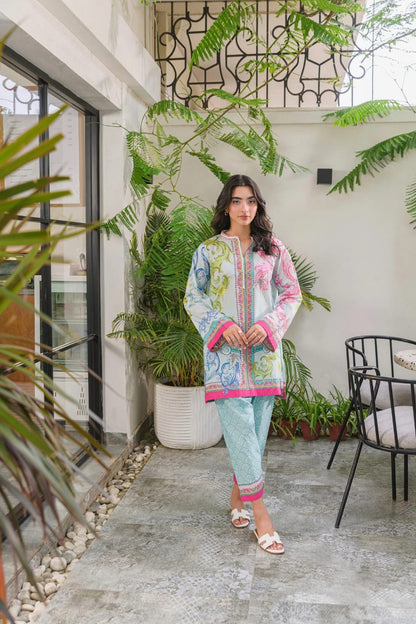 VISCOSE PRINTED REYON CO-ORD SET