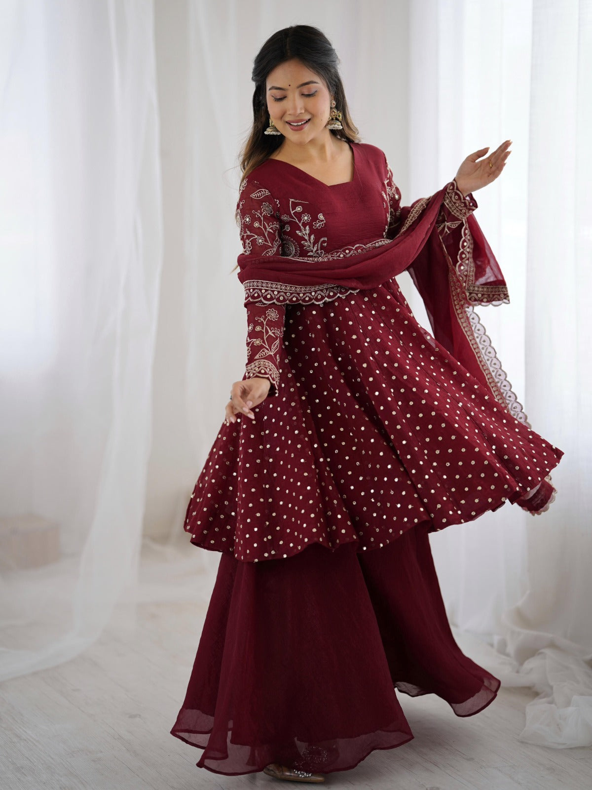 ELEGANT CRUNCHY SILK KURTA SET