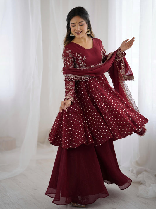 ELEGANT CRUNCHY SILK KURTA SET