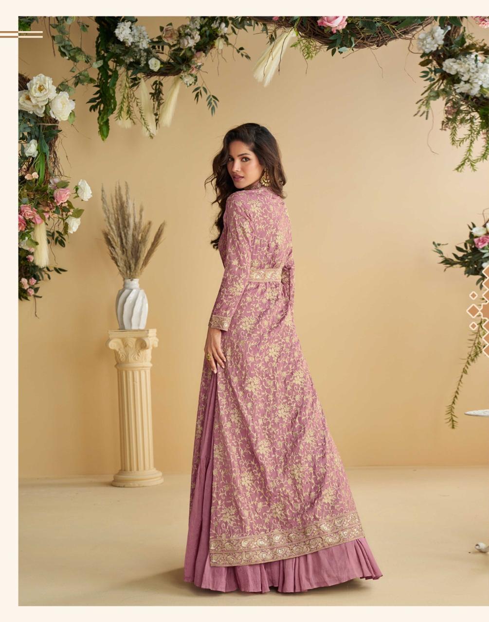 INDO WESTERN STYLE SHRUG ANARKALI SET
