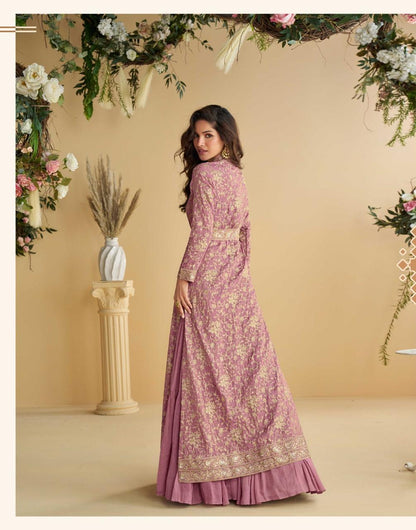 INDO WESTERN STYLE SHRUG ANARKALI SET