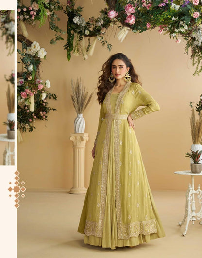 INDO WESTERN STYLE SHRUG ANARKALI SET