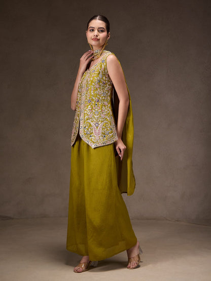 LITMUS'S PEPLUM STYLES EMBROIDARED KURTA SUIT SET