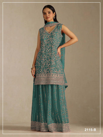 GEORGETTE SHARARA KURTA SET