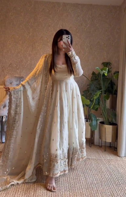 ANARKALI GOWN WITH HEAVY EMBROIDERY WORK