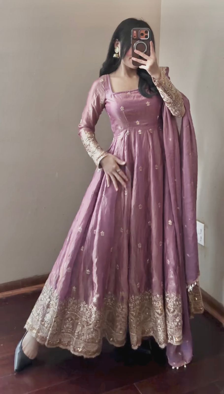 ANARKALI GOWN WITH HEAVY EMBROIDERY WORK