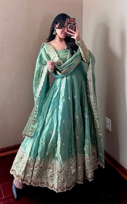 ANARKALI GOWN WITH HEAVY EMBROIDERY WORK