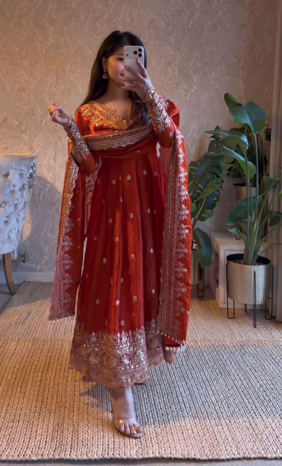 ANARKALI GOWN WITH HEAVY EMBROIDERY WORK