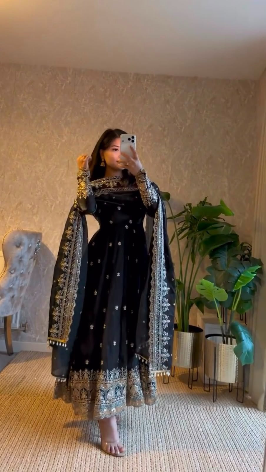 ANARKALI GOWN WITH HEAVY EMBROIDERY WORK