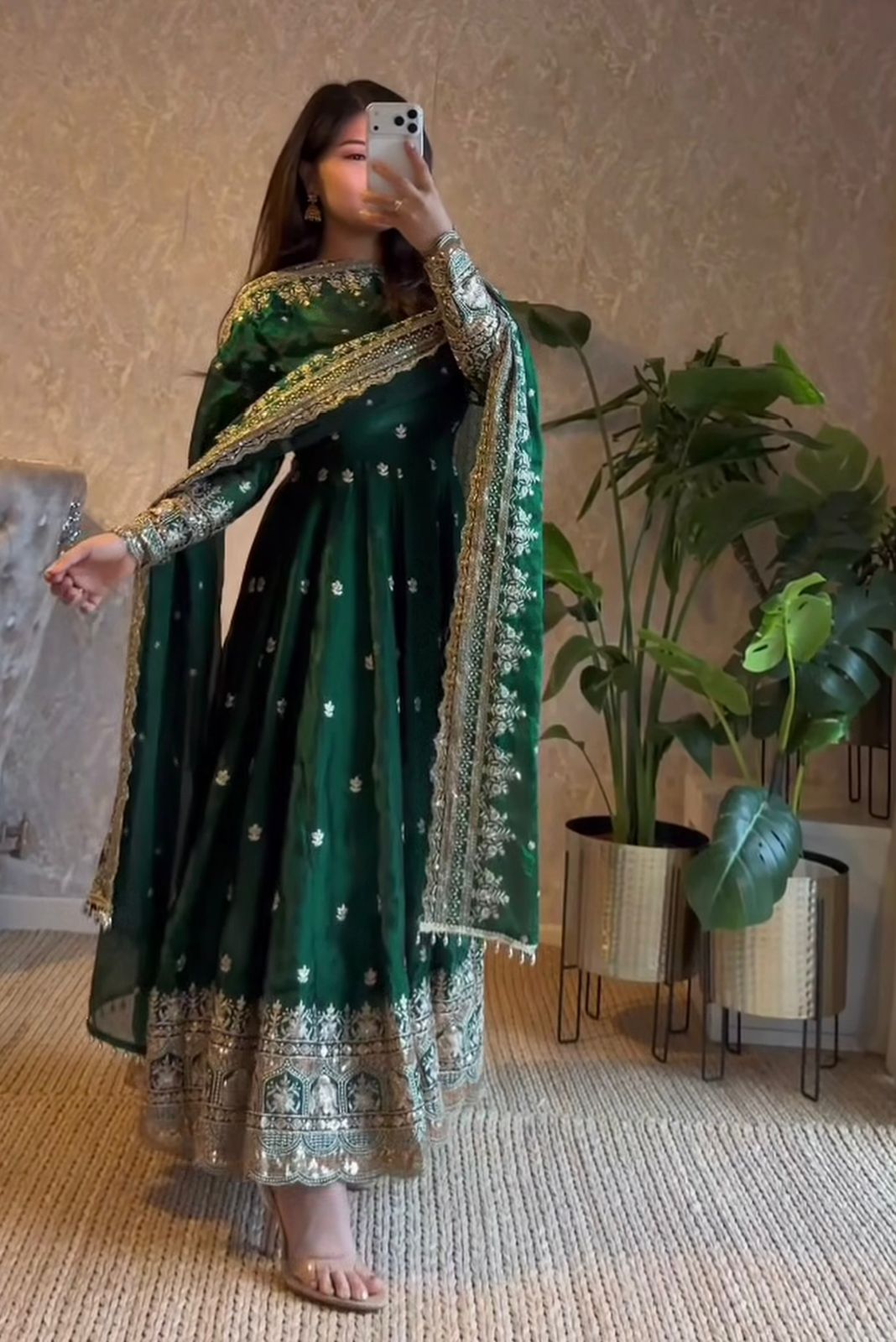 ANARKALI GOWN WITH HEAVY EMBROIDERY WORK
