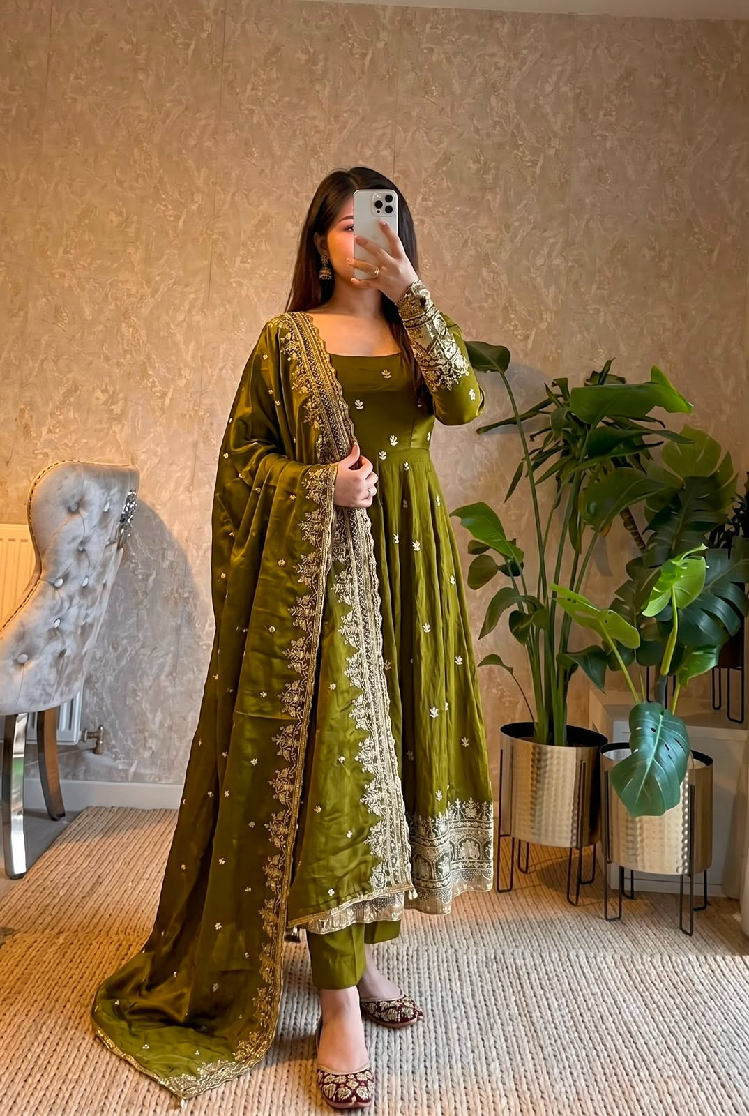ANARKALI GOWN WITH HEAVY EMBROIDERY WORK