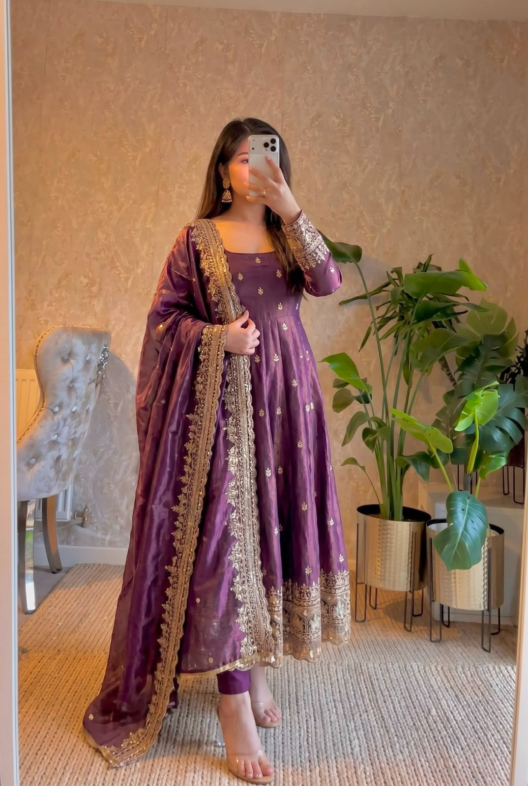 ANARKALI GOWN WITH HEAVY EMBROIDERY WORK