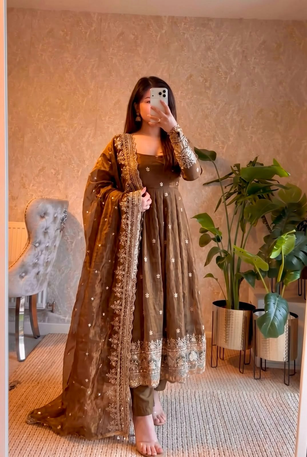 ANARKALI GOWN WITH HEAVY EMBROIDERY WORK