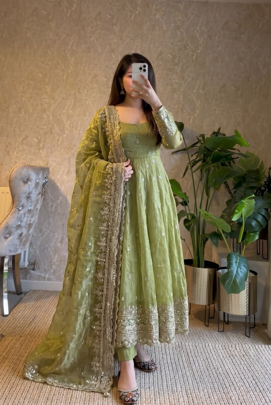 ANARKALI GOWN WITH HEAVY EMBROIDERY WORK