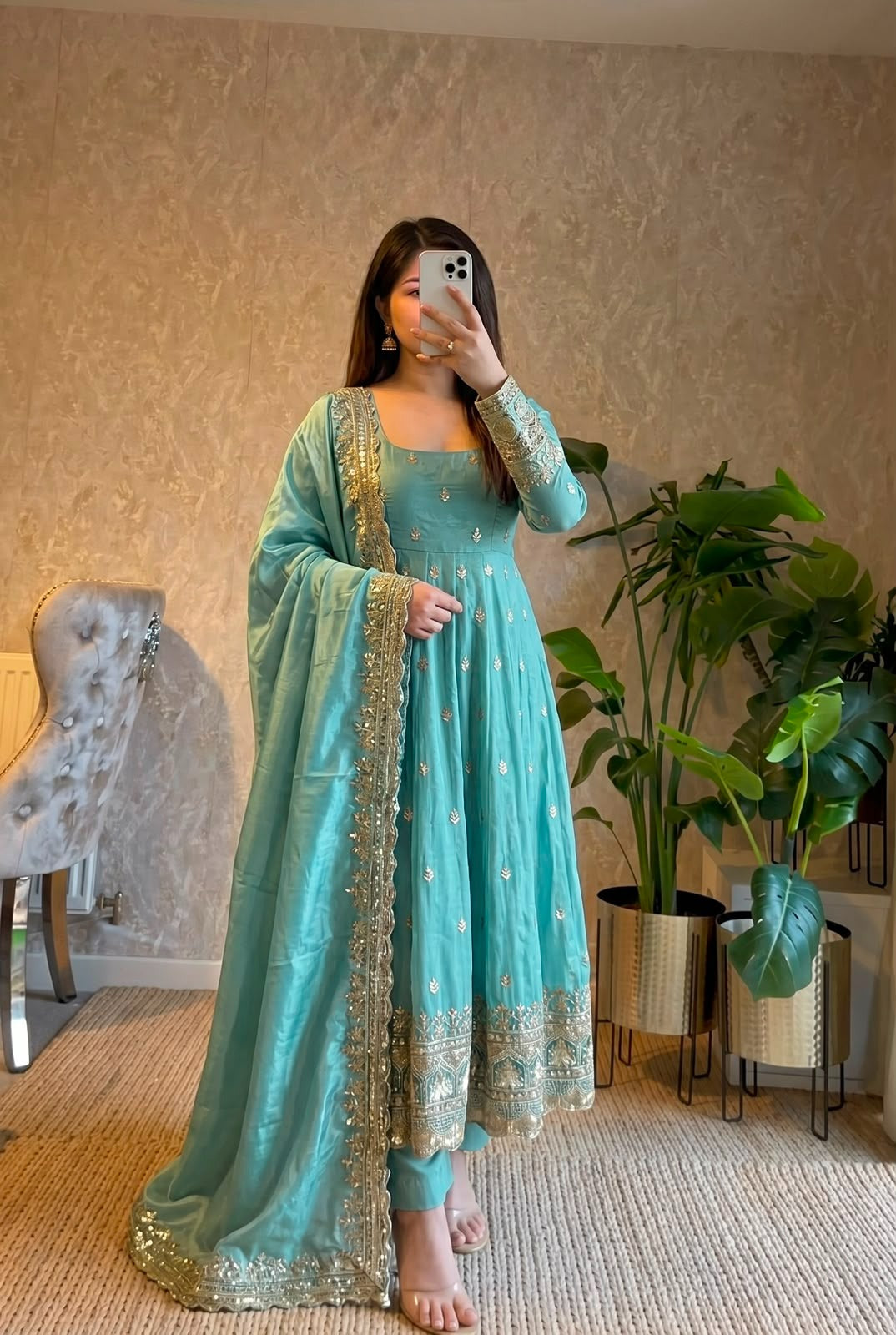 ANARKALI GOWN WITH HEAVY EMBROIDERY WORK