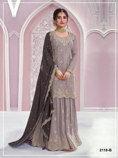 CHINON PLAZZO SUIT SET WITH DUPATTA