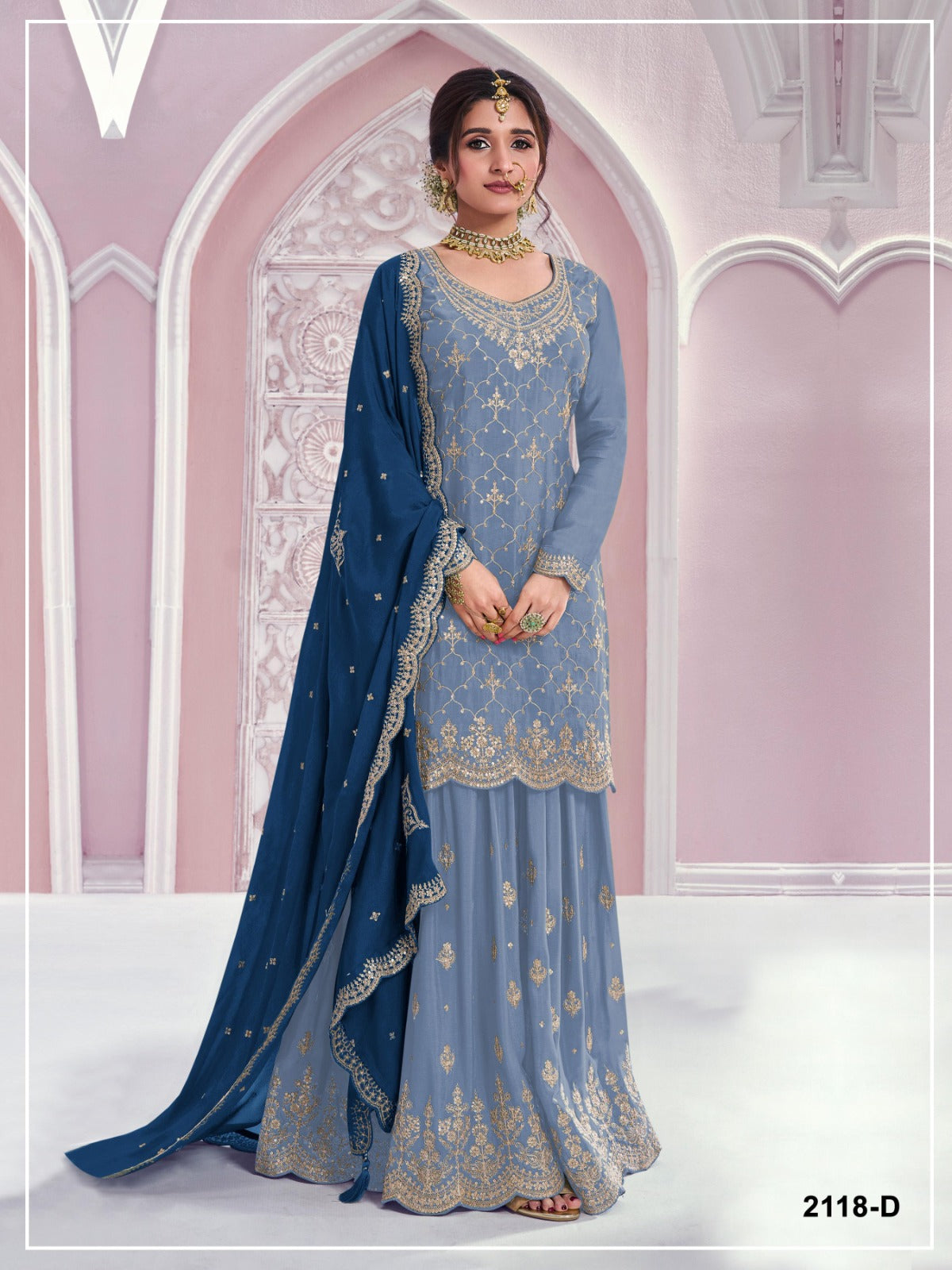 CHINON PLAZZO SUIT SET WITH DUPATTA