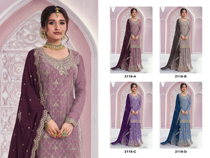 CHINON PLAZZO SUIT SET WITH DUPATTA