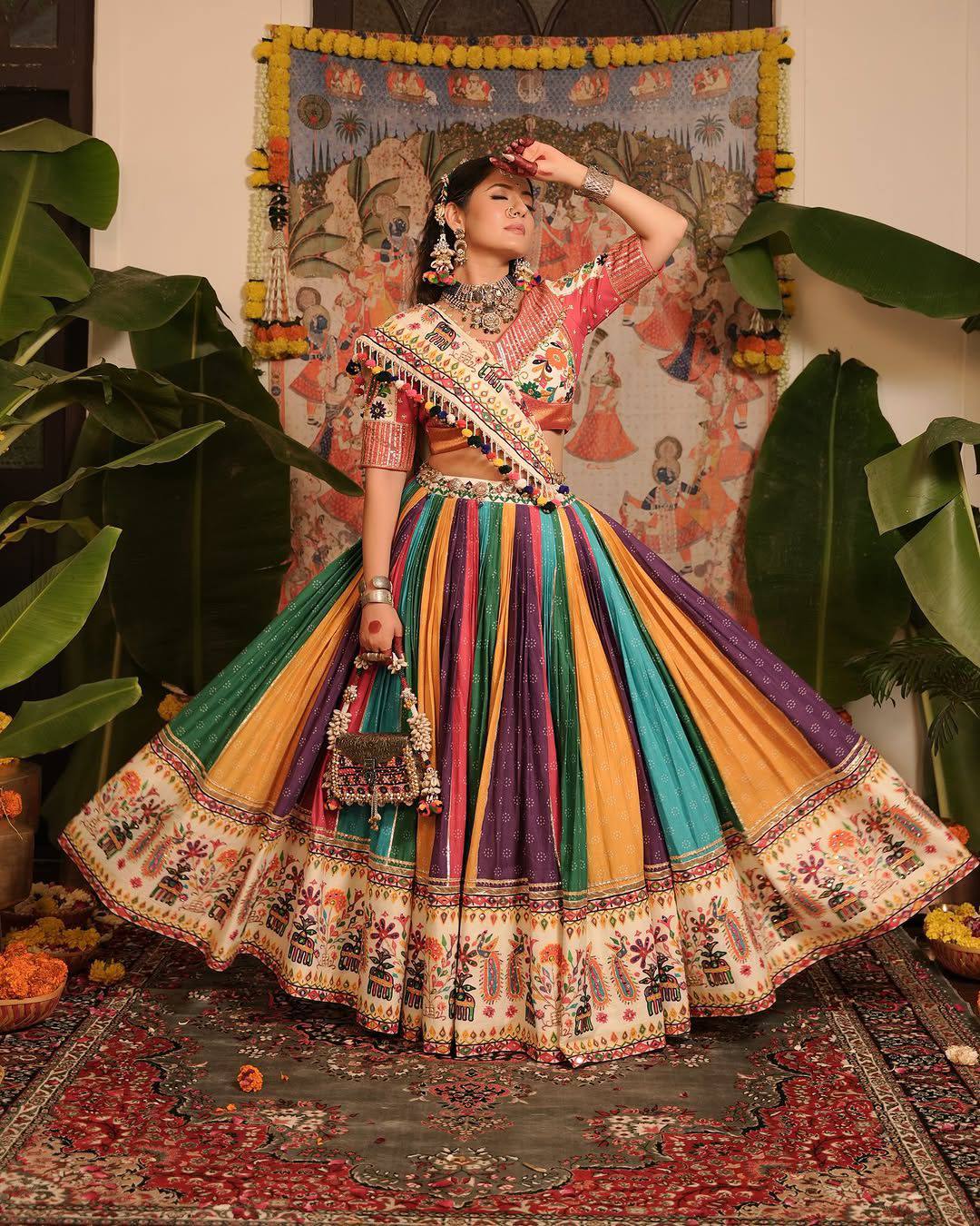 MULTI COLOUR NAVRATRI CHANIYA CHOLI SET