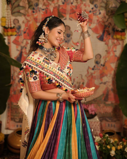 MULTI COLOUR NAVRATRI CHANIYA CHOLI SET