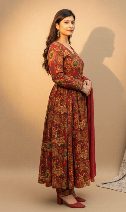 NOOR ANARKALI IN ENGLISH GREEN