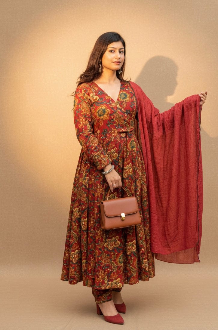 NOOR ANARKALI IN ENGLISH GREEN