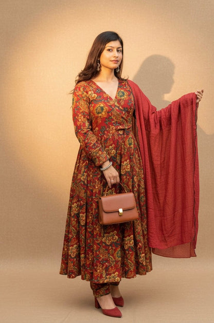 NOOR ANARKALI IN ENGLISH GREEN