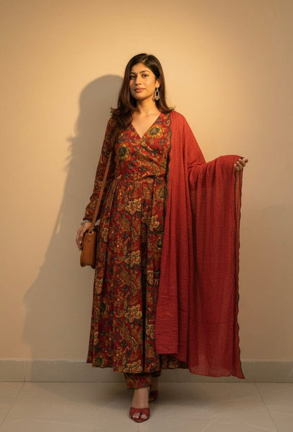 NOOR ANARKALI IN ENGLISH GREEN