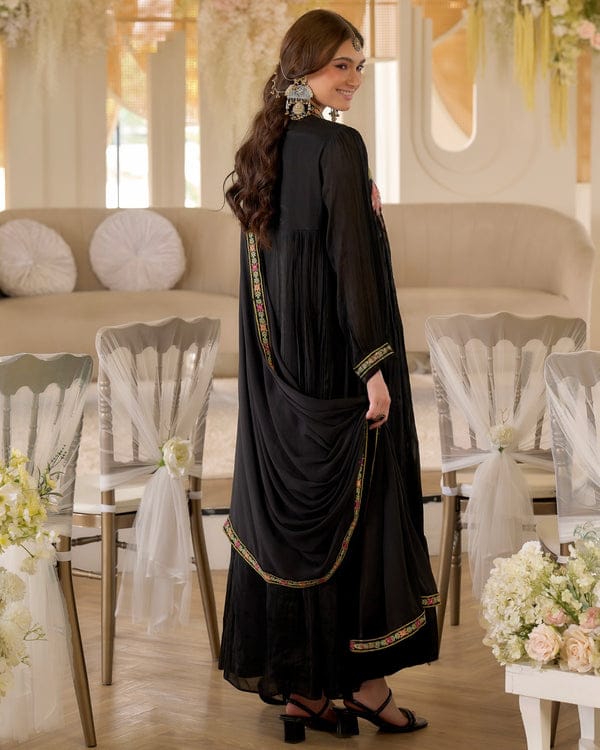 NOOR-E-GUL PEARL THREADWORK A LINE SUIT