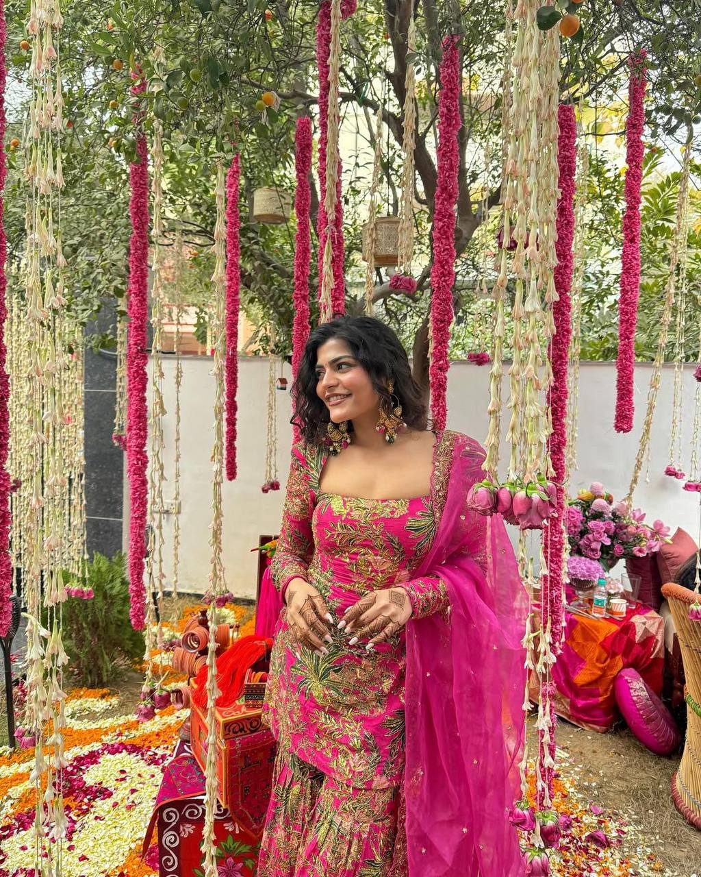 PINK - SHARARA KURTA SET