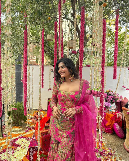 PINK - SHARARA KURTA SET