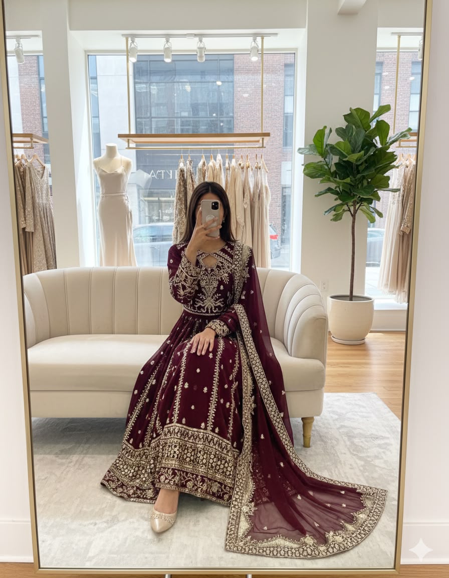 FAUX GEORGETTE ANARKALI GOWN
