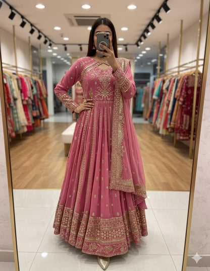 FAUX GEORGETTE ANARKALI GOWN