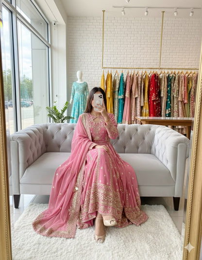 FAUX GEORGETTE ANARKALI GOWN