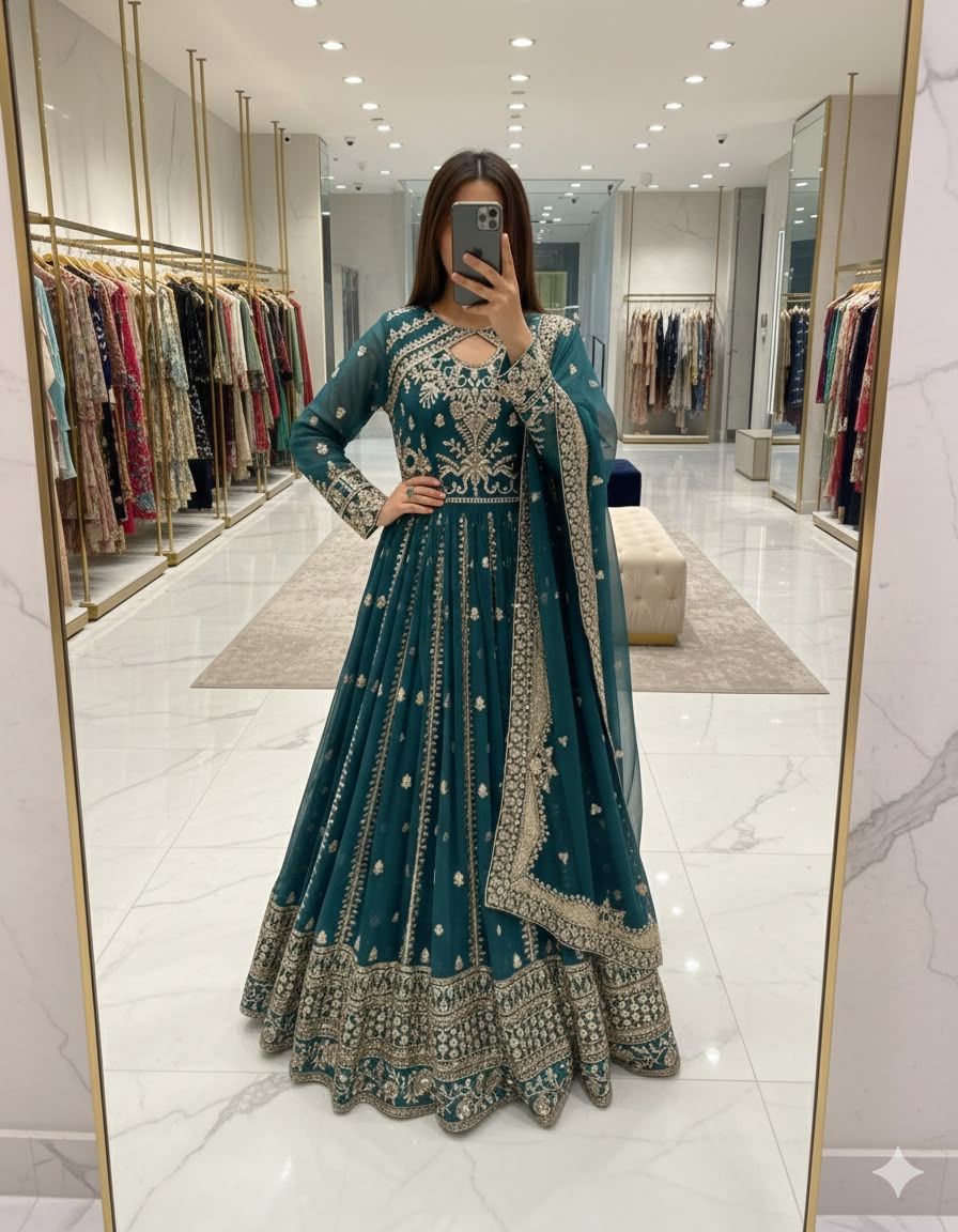 FAUX GEORGETTE ANARKALI GOWN