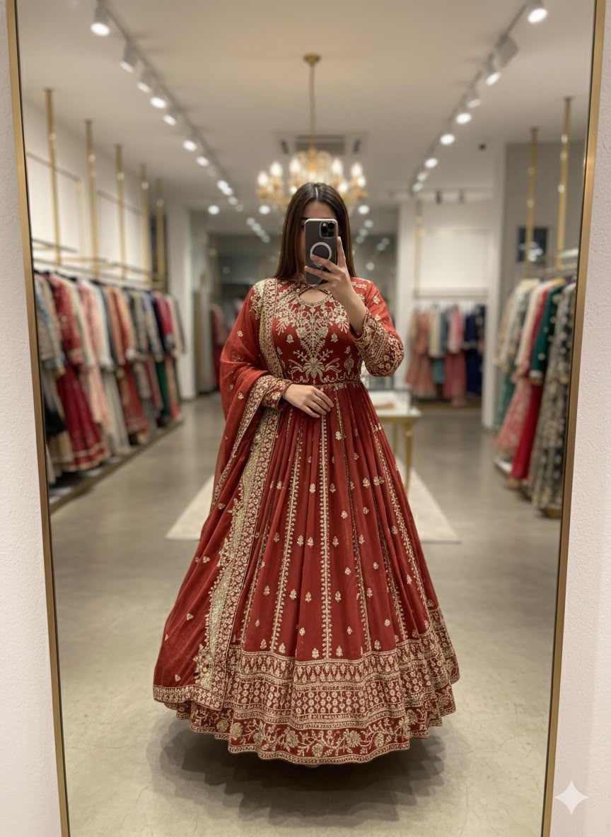 FAUX GEORGETTE ANARKALI GOWN