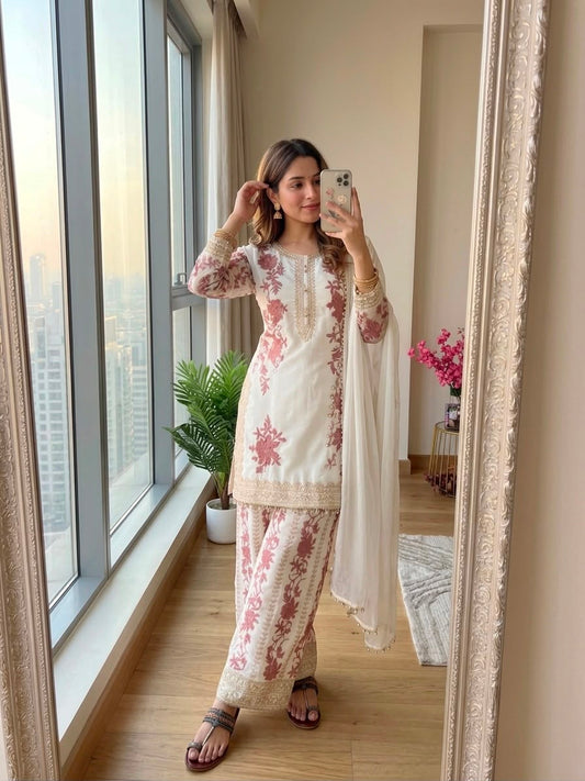 DESIGNER GEORGETTE PLAZZO SUIT SET