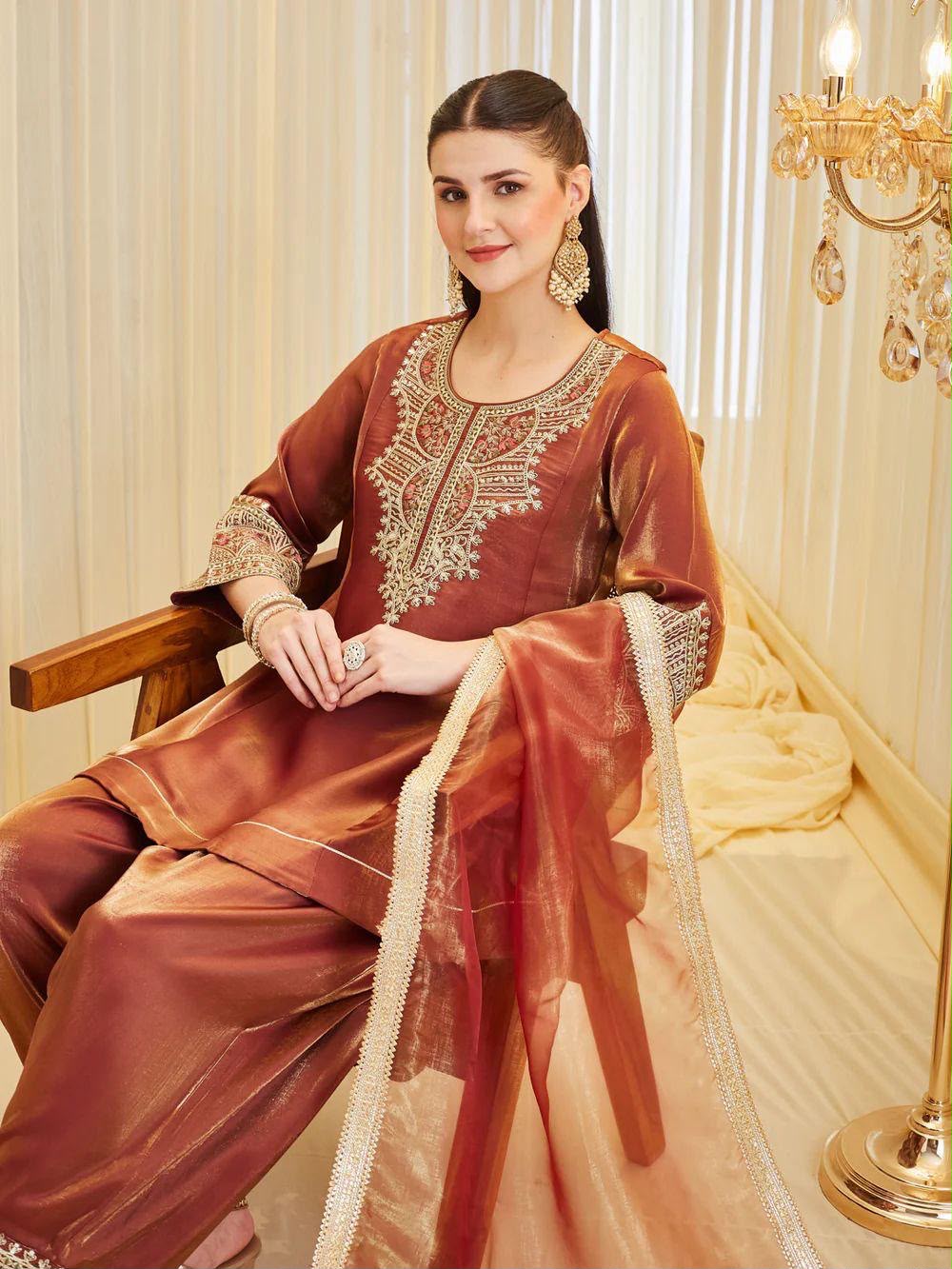 DESIGNER KURTA PLAZZO SET FOR WOMEN