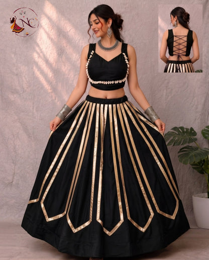 RAYON FLAIR STRIPE NAVRATRI LEHENGA