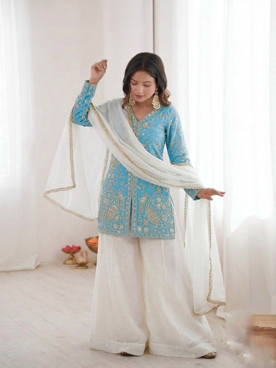 FENDY SILK KURTA SET WITH DUPATTA