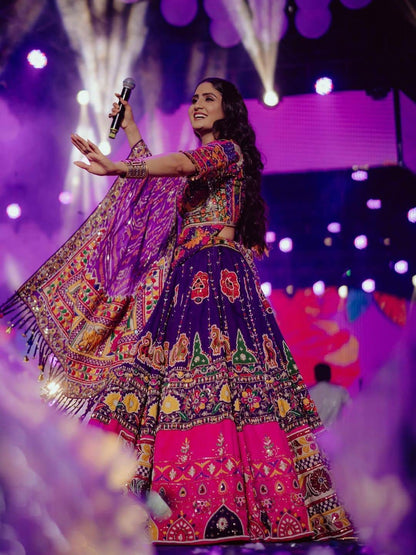 PURPLE NAVRATRI CHANIYA CHOLI